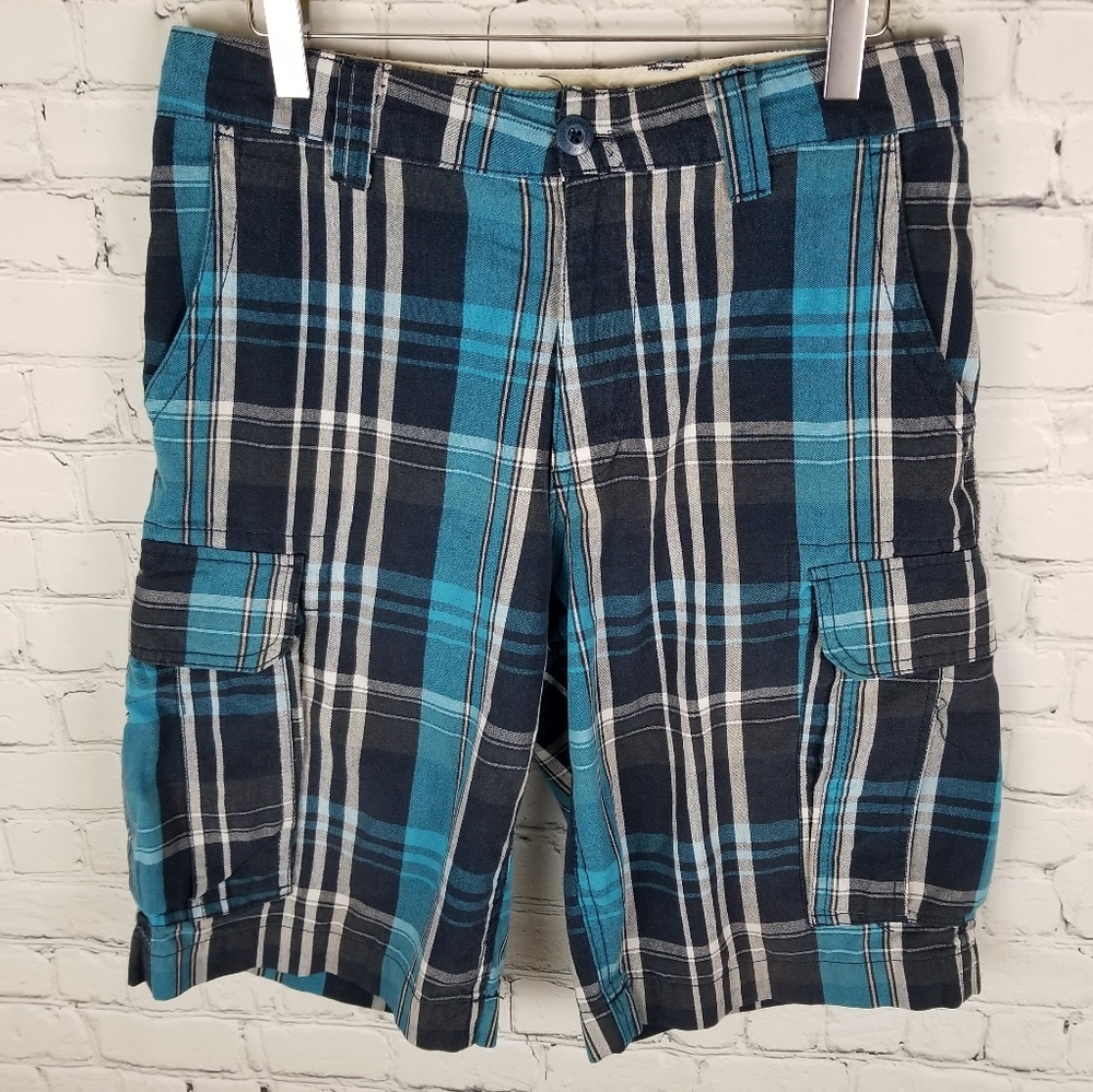 OTB | plaid cargo shorts